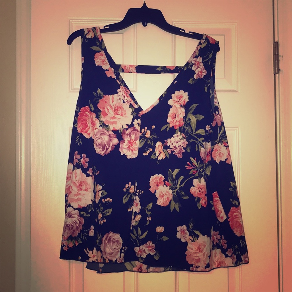 Blue Floral Top